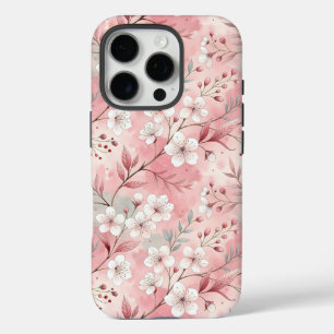 Coques iPhone 16 Pro Motif de fleurs Sakura rose