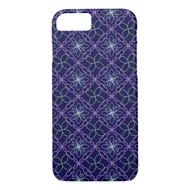 Coques Case-Mate iPhone motif de fleurs tourbillonnant graphique (Dos)
