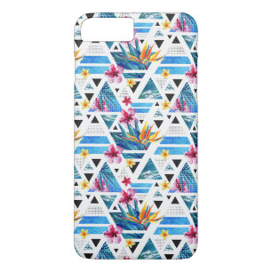 Coques Pour iPhone Motif de fleurs tropical géométrique