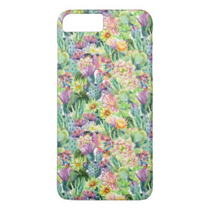 Coque Case-Mate Pour iPhone Motif de floraison exotique de cactus d'aquarelle