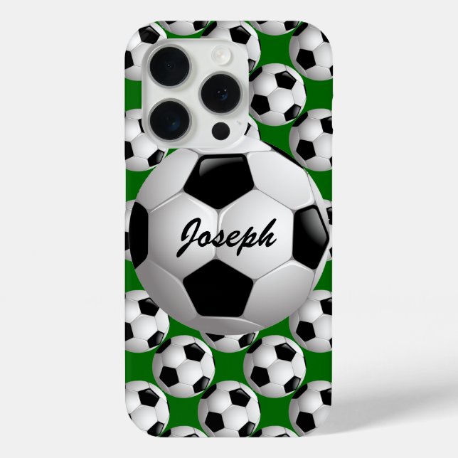 Coques Case-Mate iPhone Motif de football personnalisé (Verso)
