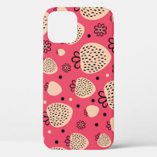 Case-Mate iPhone Case Motif de fraise rose : design doux et homogène