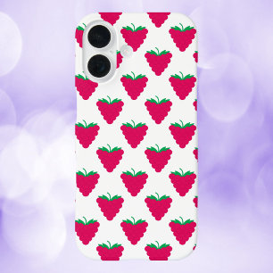 Coque Pour iPhone 16 Motif de framboise rose Fruit Baie