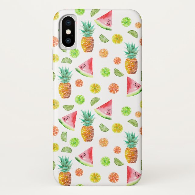 Coques Case-Mate iPhone Motif de fruit glacé d'aquarelle (Dos)