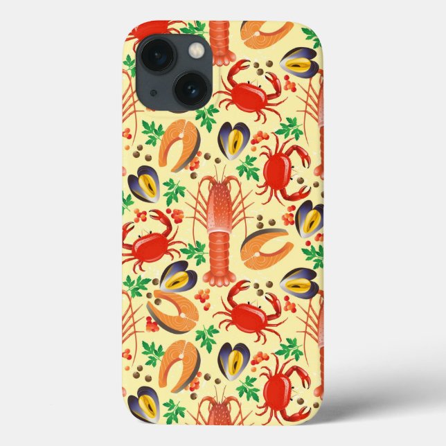 Coques Case-Mate iPhone Motif de fruits de mer (Verso)
