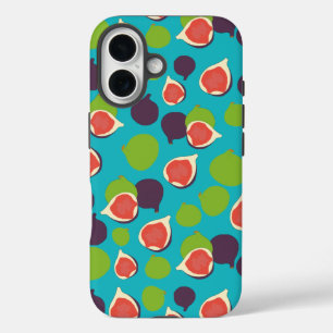 Coque Pour iPhone 16 Motif de fruits d'été à la fibre méditerranéenne