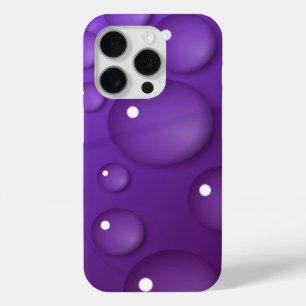 Coque iPhone 15 Pro Motif de goutte d'eau violet