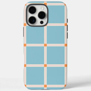 Coques iPhone 16 Pro Max Motif de grille de couleurs douces avec accent cha