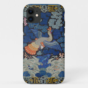 Case-Mate iPhone Case Motif de grue chinoise vintage : bleu impérial