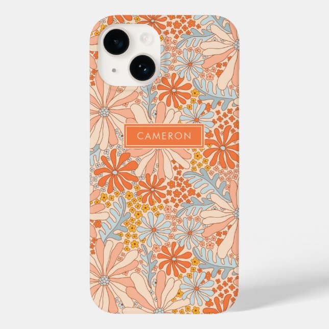 Coques Case-Mate iPhone Motif de jardin à fleurs rétro (Verso)