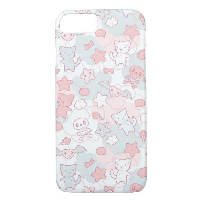 Coques Case-Mate iPhone motif de kawaii avec le griffonnage (Dos)