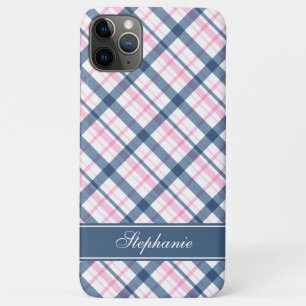 Etui iPhone Case-Mate Motif de la Marine Blue and PInk Plaid