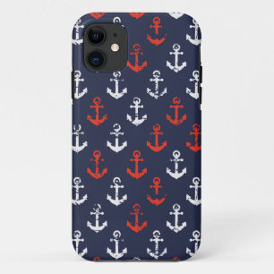 Coque iPhone 11 Motif De La Marine Rouge Blanche Et Bleue