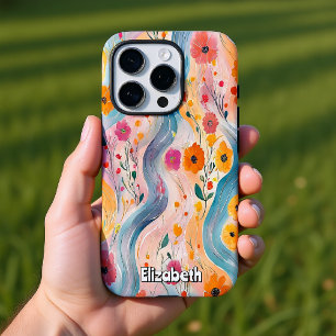 Coques iPhone 16 Pro Motif de la rivière Floral