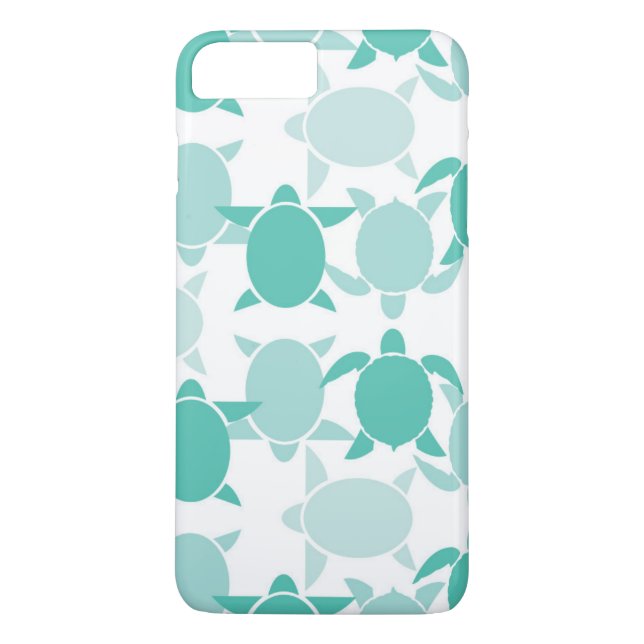 Coques Case-Mate iPhone Motif de la tortue Turquoise (Dos)