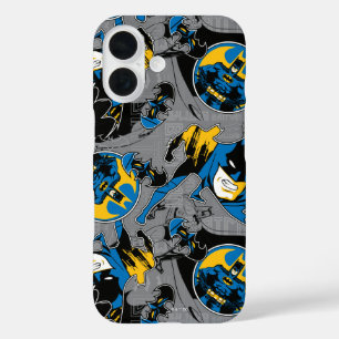 Coque Pour iPhone 16 Motif de lancer à fond Batman