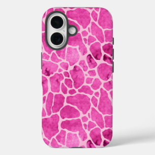 Coque Pour iPhone 16 Motif de lavage à l'acide de la peau de Giraffe ro