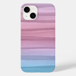 Coque Pour iPhone 14 Motif de lignes d'aquarelle Pastel