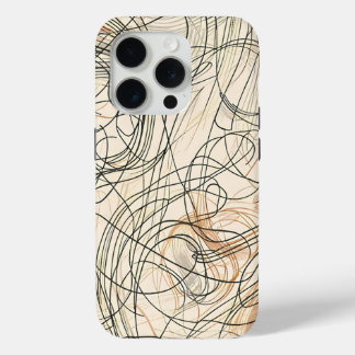 Coque iPhone 15 Pro Motif de lignes de torsion Abstraites
