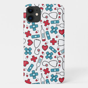 Case-Mate iPhone Case Motif de l'infirmière de couleur rouge bleu