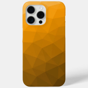 Coque iPhone 15 Pro Max Motif de maillage géométrique dégradé orange