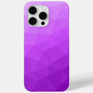 Coque iPhone 15 Pro Max Motif de maille géométrique à dégradé ombré violet