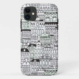 Coques Pour iPhone Motif de maison d'illustration d'Amsterdam de