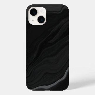 Coque Pour iPhone 14 Motif de marbre en pierre noire élégant