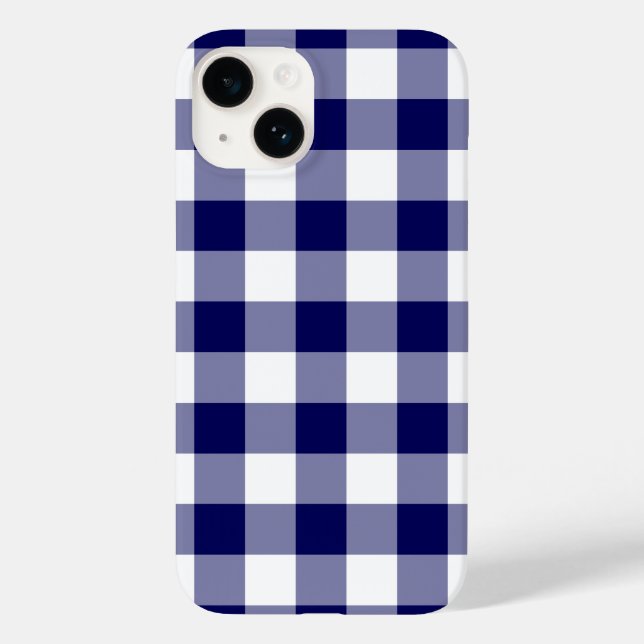 Coques Case-Mate iPhone Motif de marine et de En vichy blanc (Verso)