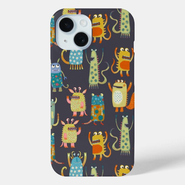Coques Case-Mate iPhone Motif de monstres amusants (Verso)