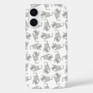 Coque Pour iPhone 16 Motif de motif de motif de chat en mode haut angle