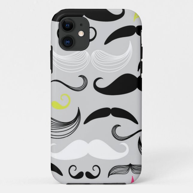 Coques Case-Mate iPhone Motif de moustache, rétro style (Dos)