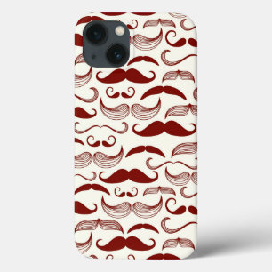 Etui iPhone 13 Motif de moustache, rétro style 3