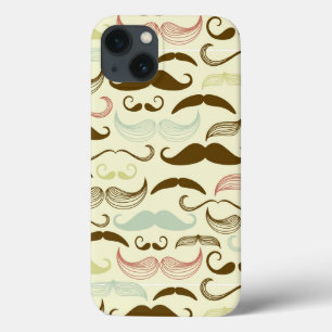iPhone 13 Coque Motif de moustache, rétro style 4