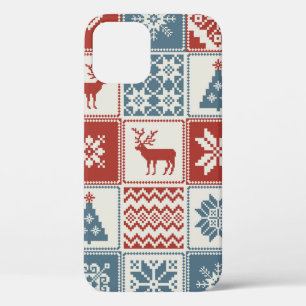 Case-Mate iPhone Case Motif de Noël en patchwork. Traditionel 