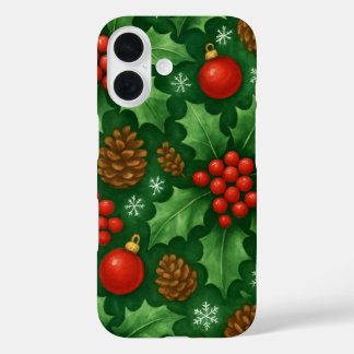 Coque Pour iPhone 16 Motif de Noël | Festive Holiday Design