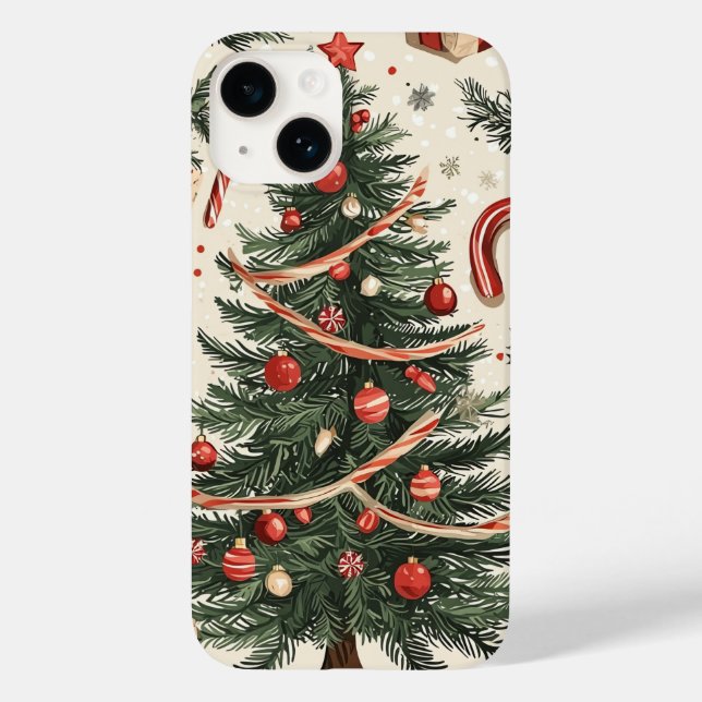 Coques Case-Mate iPhone Motif de Noël floral Poinsettia (4) (Verso)