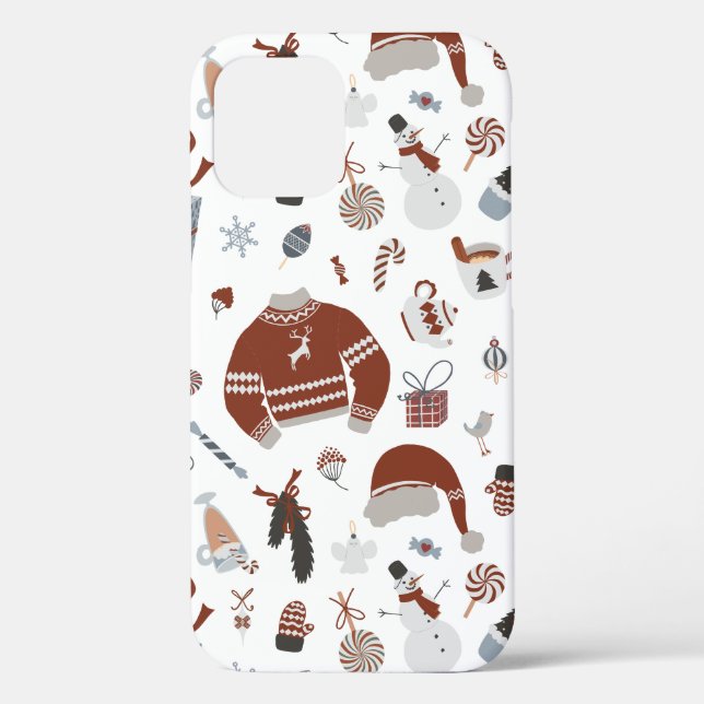 Coques Case-Mate iPhone Motif de Noël rétro (Verso)