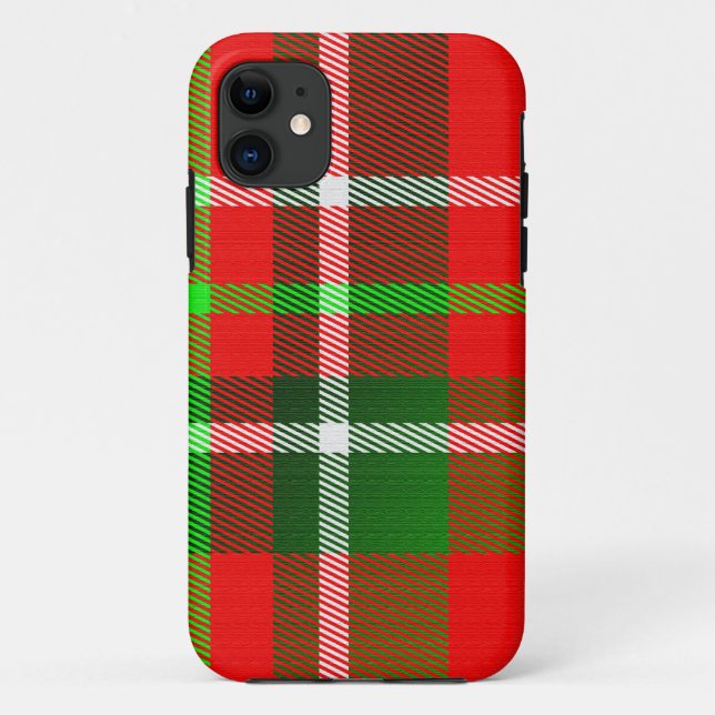 Coques Case-Mate iPhone Motif de Noël Tartan (Dos)