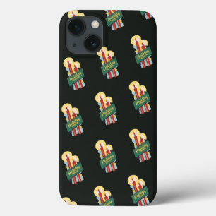 iPhone 13 Case Motif de Noël vintage, bougies Joie des Fêtes