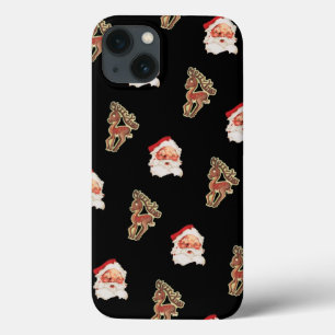 Coques Pour iPhone Motif de Noël Vintage, Père Noël