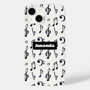 Coque Pour iPhone 14 Motif de notes musicales mignonnes