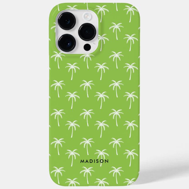 Coques Case-Mate iPhone Motif de palmiers verts (Verso)
