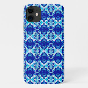 Case-Mate iPhone Case Motif de papier peint Art Déco - bleu cobalt et bl