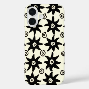 Coques iPhone 16 Motif de papier peint textile étoiles batik vintag