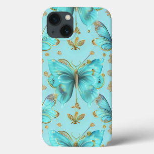 Case-Mate iPhone Case Motif de papillon mignon sur fond bleu