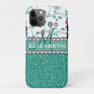Coque Case-Mate Pour iPhone Motif de parties scintillantes de fleur de