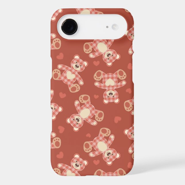 Coques Case-Mate iPhone motif de patchwork d'ours (Verso)