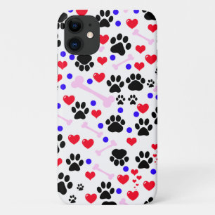 Coque Case-Mate Pour iPhone Motif De Pâtes, Pâtes De Chien, Pâtes Noires, Coeu