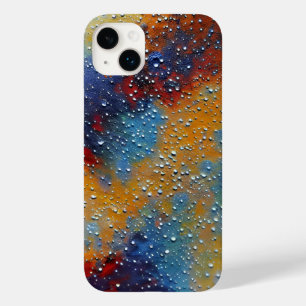 Coque Pour iPhone 14 Plus Motif de peinture bleu rouge jaune texturé